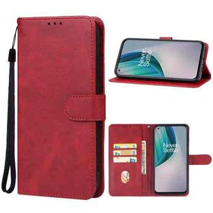 For OnePlus Nord N10 5G Leather Phone Case(Red)