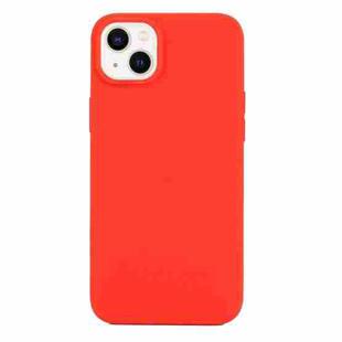 For iPhone 14 Solid Color Frosted Silicone Phone Case(Red)