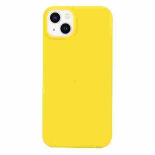 For iPhone 14 Solid Color Frosted Silicone Phone Case(Yellow)