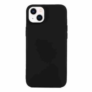 For iPhone 14 Plus Solid Color Frosted Silicone Phone Case(Black)