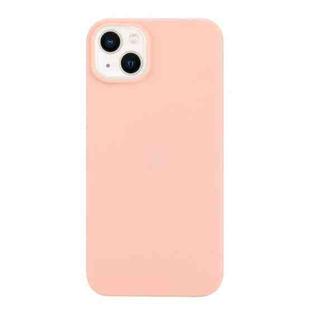 For iPhone 14 Plus Solid Color Frosted Silicone Phone Case(Light Pink)
