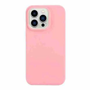 For iPhone 14 Pro Solid Color Frosted Silicone Phone Case(Dark Pink)