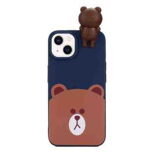 For iPhone 14 Shockproof Cartoon TPU Phone Case(Bear)