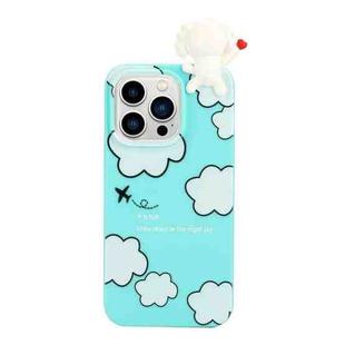 For iPhone 14 Pro Shockproof Cartoon TPU Phone Case(Clouds)