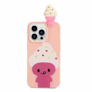 For iPhone 14 Pro Shockproof Cartoon TPU Phone Case(Ice Cream)