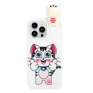 For iPhone 14 Pro Max Shockproof Cartoon TPU Phone Case(Cat)