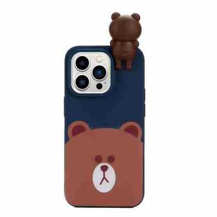 For iPhone 14 Pro Max Shockproof Cartoon TPU Phone Case(Bear)