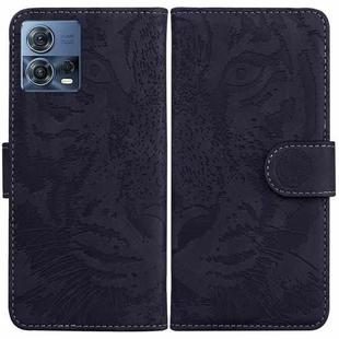 For Motorola Moto S30 Pro 5G / Edge 30 Fusion Tiger Embossing Pattern Flip Leather Phone Case(Black)