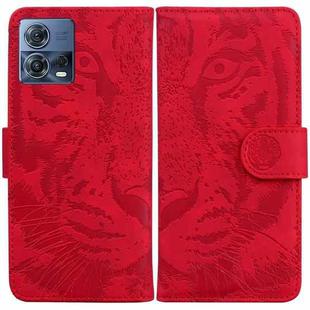 For Motorola Moto S30 Pro 5G / Edge 30 Fusion Tiger Embossing Pattern Flip Leather Phone Case(Red)