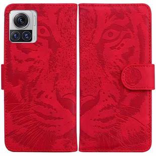 For Motorola Moto X30 Pro 5G / Edge 30 Ultra Tiger Embossing Pattern Flip Leather Phone Case(Red)
