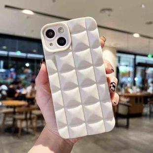 For iPhone 12 3D Grid TPU Phone Case(White)