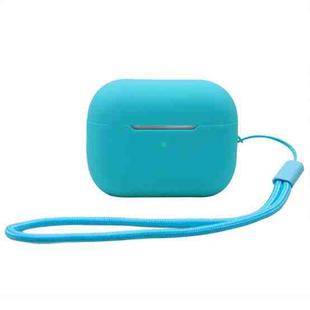 For AirPods Pro 2 2.0mm Solid Color Silicone Protective Cover(Blue)