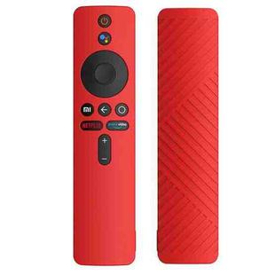 For Xiaomi MiBox S Solid Color Silicone Protective Cover(Red)