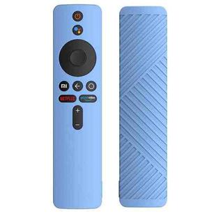 For Xiaomi MiBox S Solid Color Silicone Protective Cover(Sky Blue)