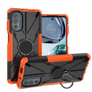 For Motorola Moto G62 5G Armor Bear Shockproof PC + TPU Phone Case with Ring(Orange)