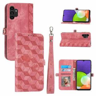 For Samsung Galaxy A13 4G/5G Spider Printed Leather Phone Case(Pink)