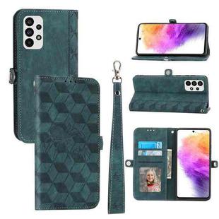 For Samsung Galaxy A23 4G Spider Printed Leather Phone Case(Green)