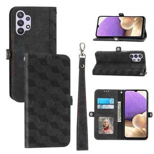 For Samsung Galaxy A32 4G Spider Printed Leather Phone Case(Black)