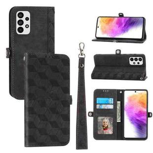 For Samsung Galaxy A52 5G Spider Printed Leather Phone Case(Black)