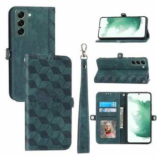 For Samsung Galaxy S22 Spider Printed Leather Phone Case(Green)