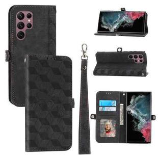 For Samsung Galaxy S22 Ultra Spider Printed Leather Phone Case(Black)
