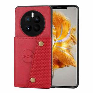 For Huawei Mate 50 Double Buckle Magnetic Phone Case(Red)