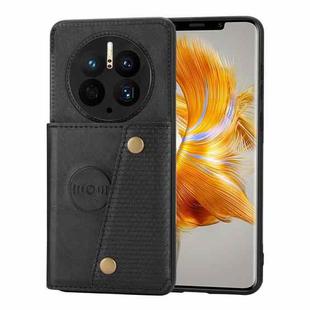 For Huawei Mate 50 Pro Double Buckle Magnetic Phone Case(Black)