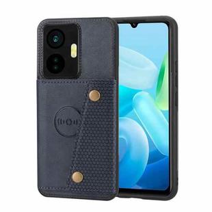 For vivo Y55 4G Double Buckle Magnetic Phone Case(Blue)