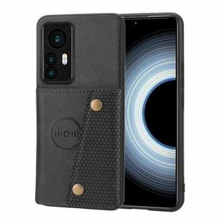 For Xiaomi Redmi K50 Ultra / 12T / 12 Pro Double Buckle Magnetic Phone Case(Black)