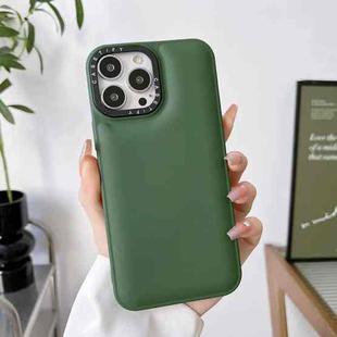 For iPhone 14 Pro Liquid Silicone Bread Bubble Phone Case(Dark Green)