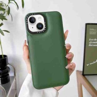 For iPhone 14 Liquid Silicone Bread Bubble Phone Case(Dark Green)