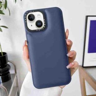 For iPhone 14 Plus Liquid Silicone Bread Bubble Phone Case(Dark Blue)