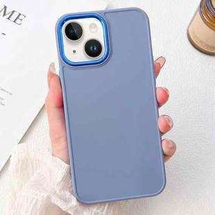 For iPhone 14 Electroplated Grooved Skin Fee Phone Case(Grey)