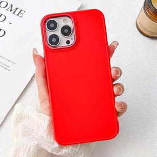 For iPhone 13 Pro Max Electroplated Grooved Skin Fee Phone Case(Red)