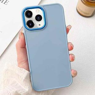 For iPhone 11 Pro Max Electroplated Grooved Skin Fee Phone Case(Sky Blue)