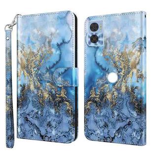 For Motorola Moto E22 / Moto E22i 3D Painting Pattern TPU + PU Phone Case(Milky Way)