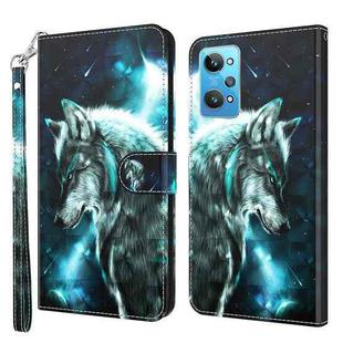 For Realme GT2 / GT Neo2 / GT Neo 3T 3D Painting Pattern TPU + PU Phone Case(Wolf)
