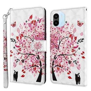 For Xiaomi Redmi A1 2022 3D Painting Pattern TPU + PU Phone Case(Cat Under The Tree)