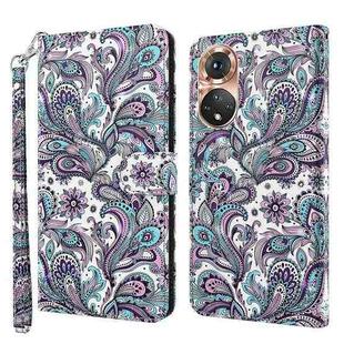 For Honor 50 3D Painting Pattern TPU + PU Phone Case(Swirl Pattern)