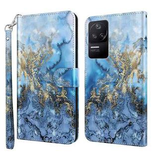For Xiaomi Poco F4 3D Painting Pattern TPU + PU Phone Case(Milky Way)