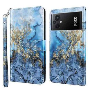 For Xiaomi Poco M5 3D Painting Pattern TPU + PU Phone Case(Milky Way)