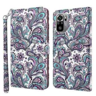 For Xiaomi Poco M5S/Redmi Note 10/Note 10S 3D Painting Pattern TPU + PU Phone Case(Swirl Pattern)