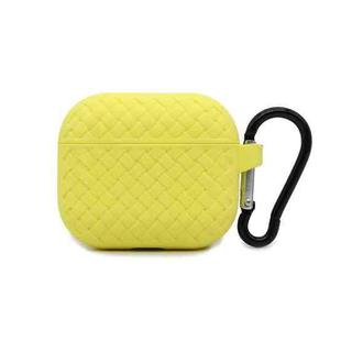 For AirPods 3 Weave Texture TPU Protective Case(Yellow)