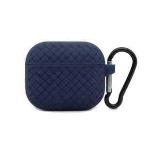 For AirPods 3 Weave Texture TPU Protective Case(Midnight Blue)