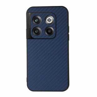 For OnePlus Ace Pro / 10T Carbon Fiber Texture PU Phone Case(Blue)