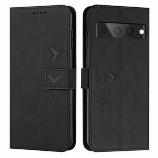 For Google Pixel 7 Pro Skin Feel Heart Pattern Leather Phone Case(Black)