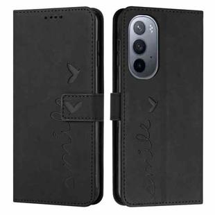 For Motorola Edge 30 Ultra 5G/X30 Pro 5G Skin Feel Heart Pattern Leather Phone Case(Black)
