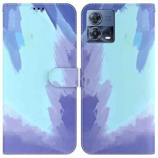 For Motorola Moto S30 Pro 5G / Edge 30 Fusion Watercolor Pattern Flip Leather Phone Case(Winter Snow)