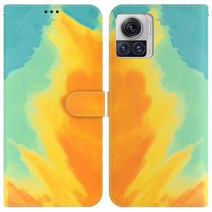 For Motorola Moto X30 Pro 5G / Edge 30 Ultra Watercolor Pattern Flip Leather Phone Case(Autumn Leaf)