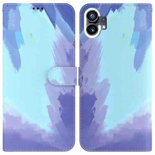 For Nothing Phone 1 Watercolor Pattern Flip Leather Phone Case(Winter Snow)